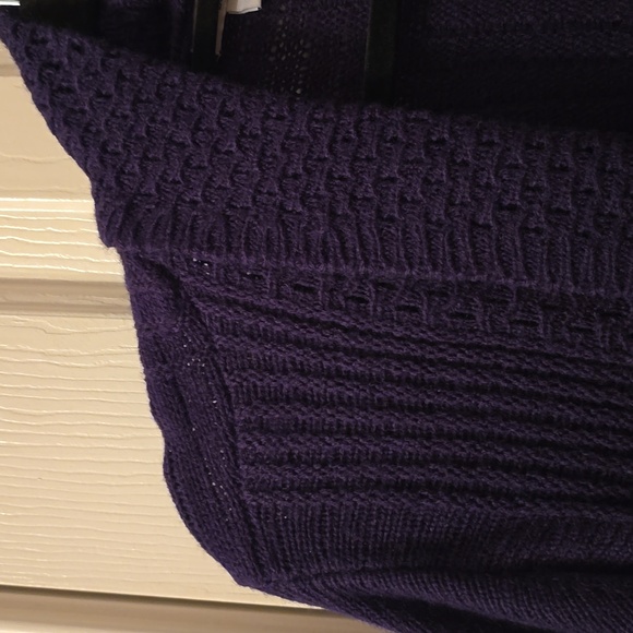 CROFT AND BARROW BRAND WOMEN'S NAVY BLUE OPEN CARDIGAN SWEATER SIZE LARGE - Picture 4 of 16